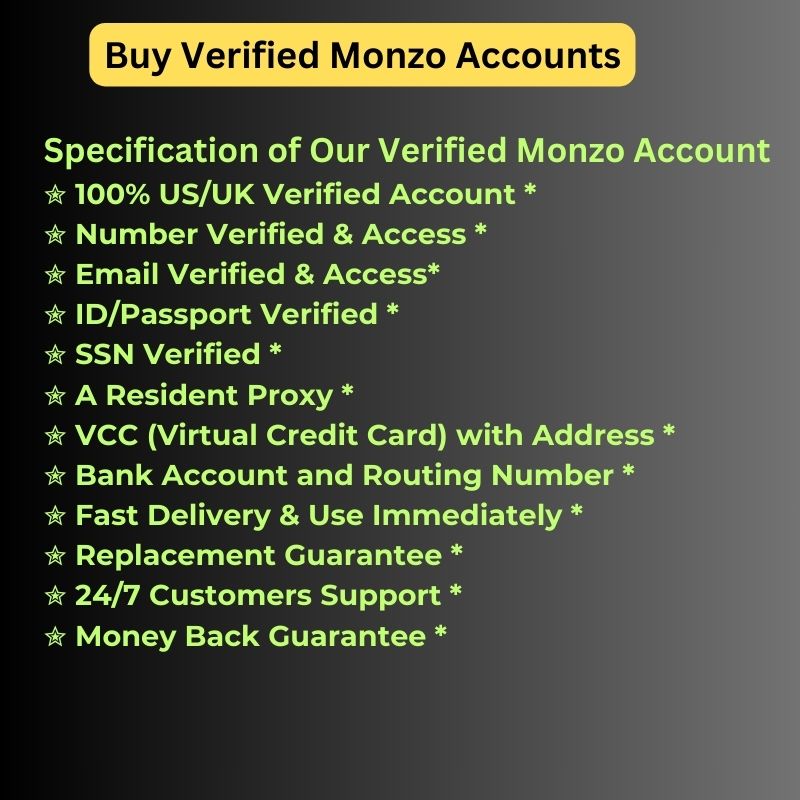 Buy Verified Monzo Accounts